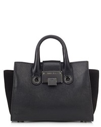 Jimmy Choo Riley S Smooth Leather And Suede Small Tote Bag