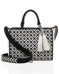 Tory Burch Robinson Woven Leather Tote