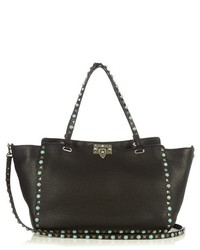 Valentino Rockstud Rolling Leather Tote