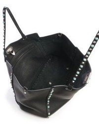 Valentino Rolling Rockstud Large Leather Tote