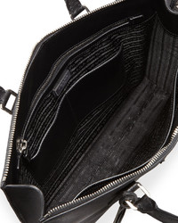 Prada Saffiano Leather Zip Top Tote Bag