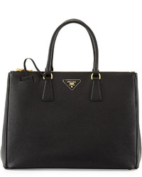 Prada Saffiano Medium Executive Tote Bag Black