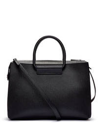 The Row Satchel 12 Leather Tote Bag Black