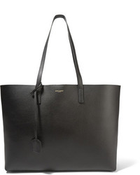 Saint Laurent Shopping Large Textured Leather Tote Black