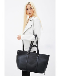 Forever 21 Side Zip Faux Leather Tote