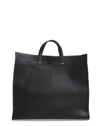 Clare V. Simple Perforated Leather Tote