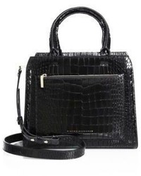 Victoria Beckham Small City Victoria Croc Embossed Leather Tote