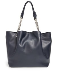 Tod's Small Flower Leather Shopper With Chain Handles