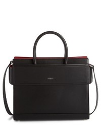 Givenchy Small Horizon Calfskin Leather Tote Black