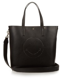 Anya Hindmarch Smiley Featherweight Ebury Leather Tote