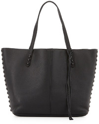 Rebecca Minkoff Studded Pebbled Leather Tote Bag Black