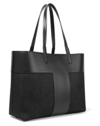 Tom Ford T Leather And Denim Tote