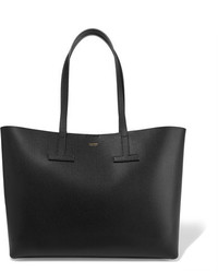 Tom Ford T Textured Leather Tote Black