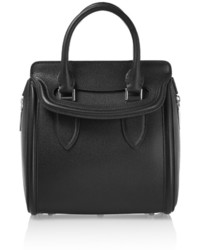 Alexander McQueen The Heroine Small Leather Tote Black