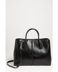 Tod's D Styling Lavoro Leather Tote Nero Black