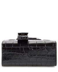 Saint Laurent Toy Sac De Jour Croc Embossed Calfskin Leather Tote