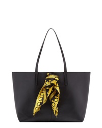 Versace Tribute Baroque Scarf Leather Tote