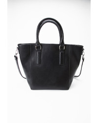 Forever 21 Zipper Trim Faux Leather Tote