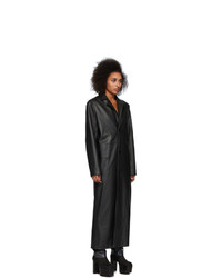 Mowalola Black Leather Lc Heat Coat