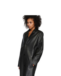 Mowalola Black Leather Lc Heat Coat