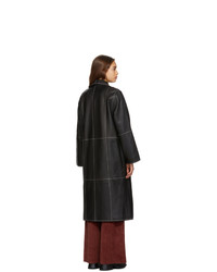 Stand Studio Black Leather Nino Coat