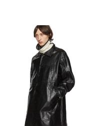 Kiko Kostadinov Black Leather Preston Jacket