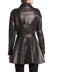 Ralph Lauren Black Label Bonded Leather Trenchcoat