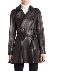 Ralph Lauren Black Label Bonded Leather Trenchcoat