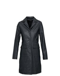 bpc bonprix collection Leather Trench Coat In Black Size 14