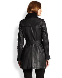 Burberry Brit Leather Langworth Trenchcoat