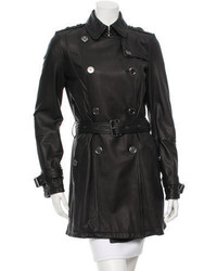 Burberry Brit Leather Trench Coat