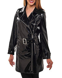 Peter Nygard Faux Leather Trench Coat