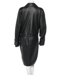Hermes Herms Cerf Leather Belted Trench Coat