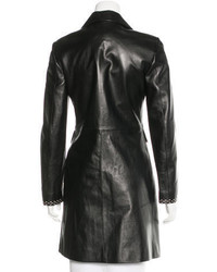 Alberta Ferretti Leather Trench Coat