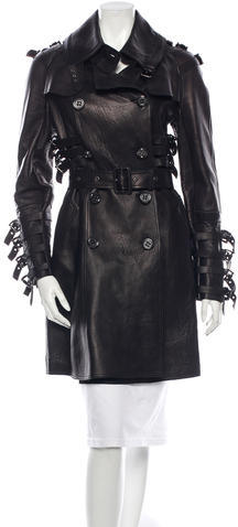 burberry leather trench coat