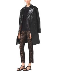 Michael Kors Michl Kors Crackle Patent Leather Trench Coat