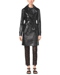 Michael Kors Michl Kors Crackle Patent Leather Trench Coat