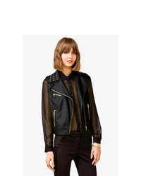 Forever 21 Studded Faux Leather Moto Vest