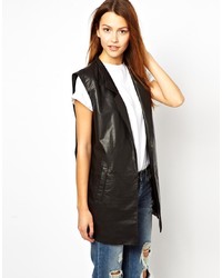 Hide Inga Oversized Vest In Leather