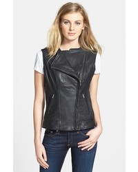 Lamarque Lauren Asymmetrical Leather Vest
