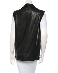J Brand Leather Moto Vest