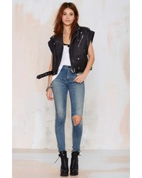 Nasty Gal Leather The Walk Away Vest