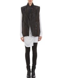 Helmut Lang Quilted Leather Long Vest