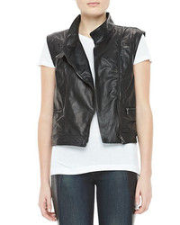 rag & bone/JEAN Leather Zip Moto Vest