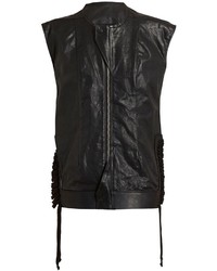 Rick Owens Leather Breast Plate Vest