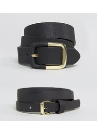 Asos 2 Pack Skinny Waist Belt And Jeans Belt