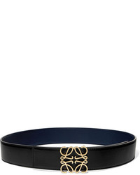 Loewe Anagram Reversible Leather Waist Belt Black