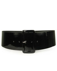 Beltiscool Ladies High Waist Patent Leather Wide Fashion Square Belt