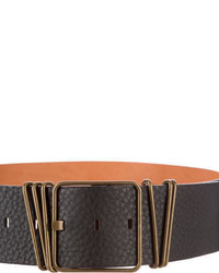 Miu Miu Beveled Leather Waist Belt