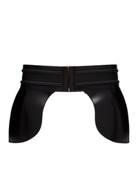 Alexander McQueen Black Leather Corset Belt
